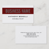 Zwart wit rood grijs streep charmant Visitekaartje (Voorkant / Achterkant)
