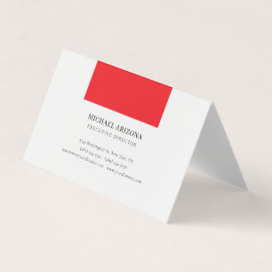 Zwart & Wit Rood Minimalistisch Eenvoudig Modern Visitekaartje