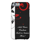 Zwart wit rood omgekeerd Zwirl Aangepast Case-Mate iPhone Case (Achterkant)