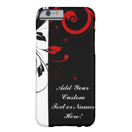 Zwart wit rood omgekeerd Zwirl Aangepast Case-Mate iPhone Case (Achterkant)