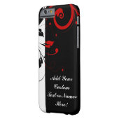 Zwart wit rood omgekeerd Zwirl Aangepast Case-Mate iPhone Case (Achterkant Links)