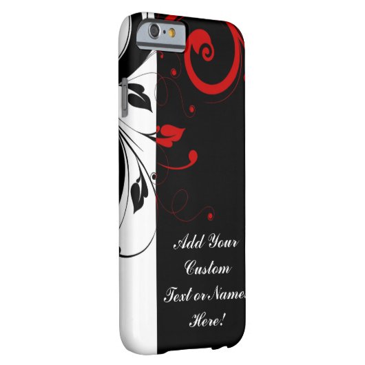 Zwart wit rood omgekeerd Zwirl Aangepast Case-Mate iPhone Case (Achterkant/Rechts)