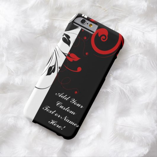 Zwart wit rood omgekeerd Zwirl Aangepast Case-Mate iPhone Case (Voorbeeld)