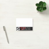 Zwart wit rood omgekeerd Zwirl Aangepast Post-it® Notes (Kantoor)