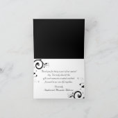 Zwart + Wit / Rood Omgekeerde Draaiing Bedankt Kaa (Binnen)