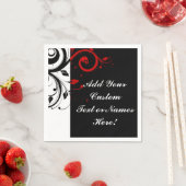 Zwart Wit Rood Omgekeerde Spiraal Persoonlijk Servet (Insitu)