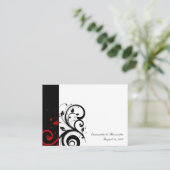 Zwart, wit, rood omgekeerde werveling Plaatskaarte Plaatskaartje (Staand voorkant)