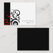 Zwart, wit, rood omgekeerde werveling Plaatskaarte Plaatskaartje (Voorkant / Achterkant)