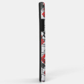 Zwart wit rood patroon Case-Mate iPhone case (Achterkant/rechts)