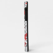 Zwart wit rood patroon Case-Mate iPhone case (Achterkant/links)