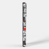 Zwart wit rood patroon Case-Mate iPhone case (Achterkant / Rechts)