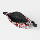 Zwart wit rood patroon heuptasje (Open)