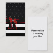 Zwart, wit, rood, rode, rode, rode Visitekaartje v (Voorkant / Achterkant)