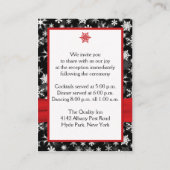 Zwart, wit, rood sneeuwvlokken behuizing Kaart (Achterkant)