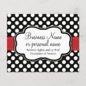 Zwart Wit Rood Stippen Retro Lief Consultant Flyer (Voorkant)