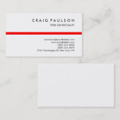 Zwart Wit Rood Streep Consultant Visitekaartje (Voorkant / Achterkant)