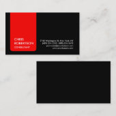 Zwart wit rood strepe aantrekkelijk Visitekaartje (Voorkant / Achterkant)