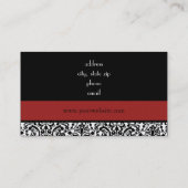Zwart, wit, rood visitekaartje (Achterkant)