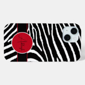 Zwart, Wit, Rood Zebra Print Case-Mate iPhone Case (Achterkant (horizontaal))