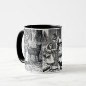  Zwart Wit Roodkapje Tekeningen Mok (Voorkant links)