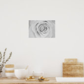 Zwart-wit roos bloem Poster (Keuken)