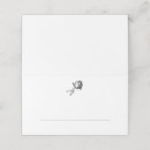 Zwart-wit  Roos bruiloft Plaatskaartje (Buitenkant ongevouwen)