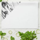 Zwart wit Roos Gold Marble Geometric Triangles Theedoek (Gevouwen)