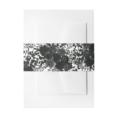 Zwart wit Roos Gothic Elegant Wedding Uitnodigingen Wikkel (Voorkant Voorbeeld)