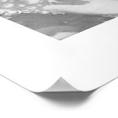 Zwart-wit Roos met ochtendgloren Poster (Hoek)