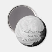 Zwart & Wit Roos - Save The Date Magneet (Voorkant / Achterkant)
