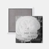 Zwart & Wit Roos - Save The Date Magneet (Voorkant / Achterkant)