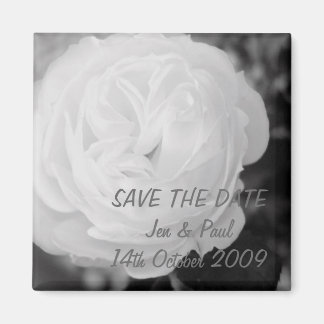 Zwart & Wit Roos - Save The Date Magneet