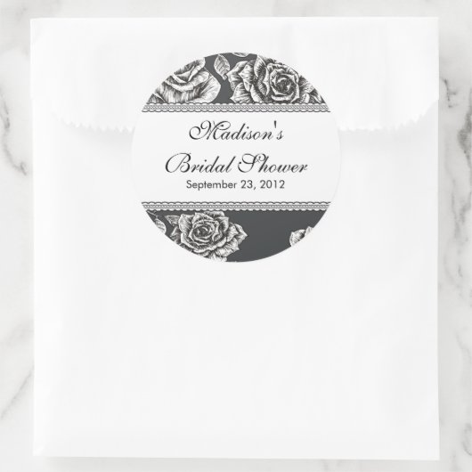  Zwart Wit Roos Vrijgezellenfeest Sticker (Tas)