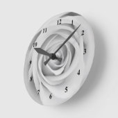 Zwart-wit Rose Acryl wandklok (Hoek)