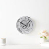 Zwart-wit Rose Acryl wandklok (Huis)