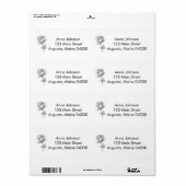 Zwart-wit Rose bruiloft Etiket (Full Sheet)