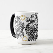 Zwart-wit Rose Love Mok (Voorkant links)