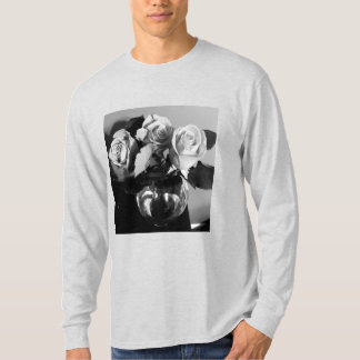 zwart-wit rose shirt