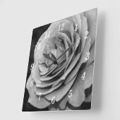 Zwart-wit Rose wandklok (Hoek)
