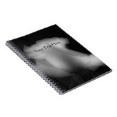 Zwart-wit rosebud Notitieboek (Rechterzijde)