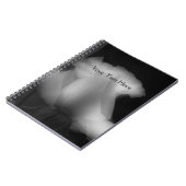 Zwart-wit rosebud Notitieboek (Linkerzijde)