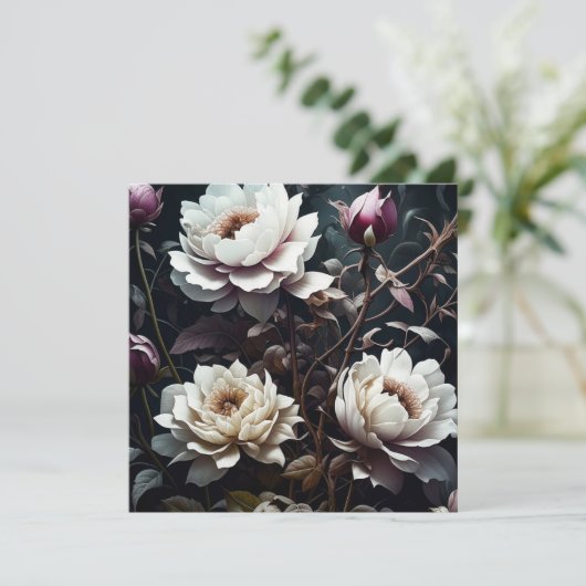 Zwart-wit Roses Waterverf ai art (Staand voorkant)