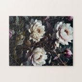Zwart-wit Roses Waterverf ai art Legpuzzel (Horizontaal)