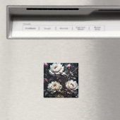 Zwart-wit Roses Waterverf ai art Magneet (Insitu (Vaatwasser))