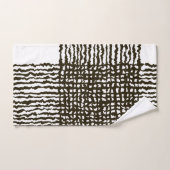 Zwart wit Rough grid Pattern Bath Towel Set Bad Handdoek (Handdoek)