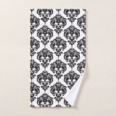 Zwart & Wit Royal Glam Damast Bad Handdoek (Handdoek)