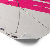 Zwart Wit Roze Abstract Schilderij van Vrouw Poste Poster (Hoek)