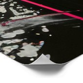 Zwart Wit Roze Abstract Schilderij van Vrouw Poster (Hoek)