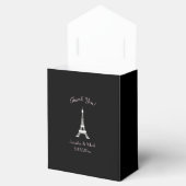 Zwart Wit Roze Frans Eiffeltoren Bruiloft Bedankdoosjes (Geopend)