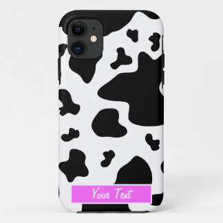 Zwart/wit roze koeienafdrukken - Personeel Case-Mate iPhone Case